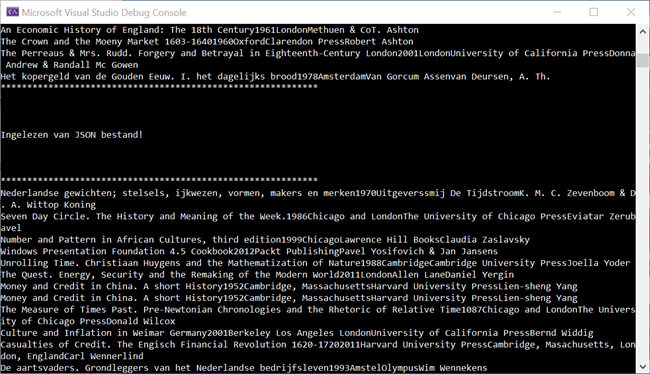 Resulaat JSON bestand deserialiseren